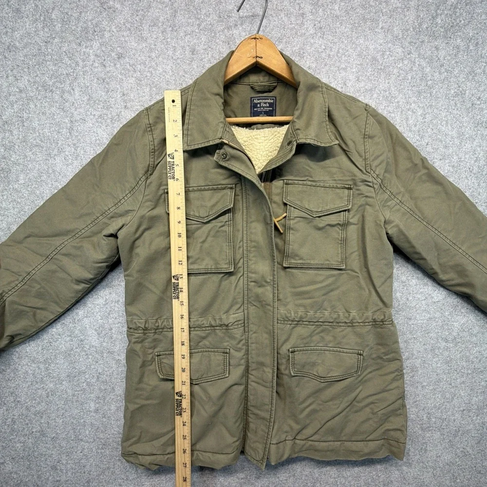 Vintage Abercrombie & Fitch Women's L Military M65 Field Jacket Parka Army Green